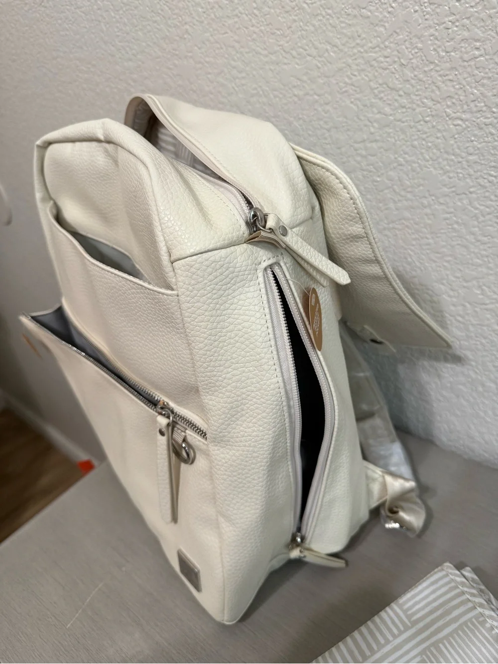 Petunia Pickle Bottom Meta Backpack Diaper Bag in Ivory NWOT
